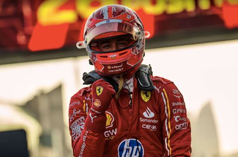 Шарль Леклер, победитель квалификации в Баку,  фото пресс-службы Ferrari