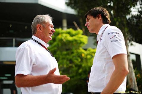 Хельмут Марко и Тото Вольфф, руководитель Mercedes Motorsport