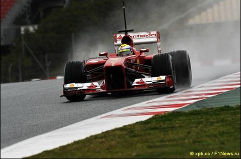 Фелипе Масса на тестах в Барселоне