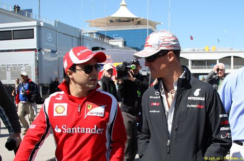 Фелипе Масса и Михаэль Шумахер, 2011 год