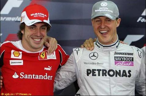 Михаэль Шумахер и Фернандо Алонсо