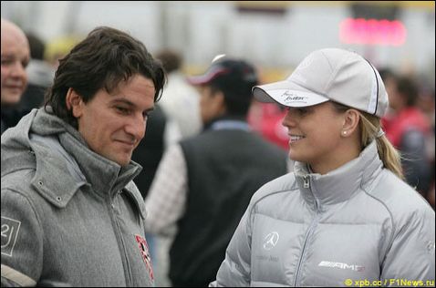 Джорджо Пантано и гонщица DTM Сьюзи Стоддарт