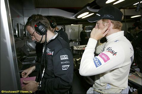 Марк Слейд и Кими Райкконен во времена работы в McLaren, 2004 год