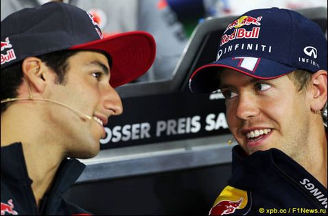 Даниэль Риккардо и Себастьян Феттель