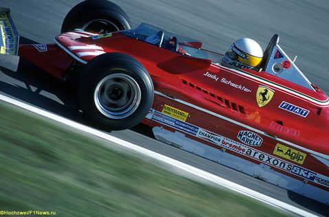 Джоди Шектер за рулём Ferrari 312 T4