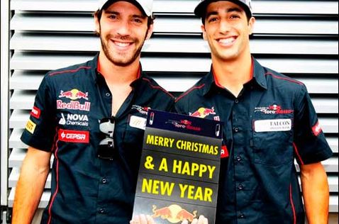 Рождественская открытка Scuderia Toro Rosso